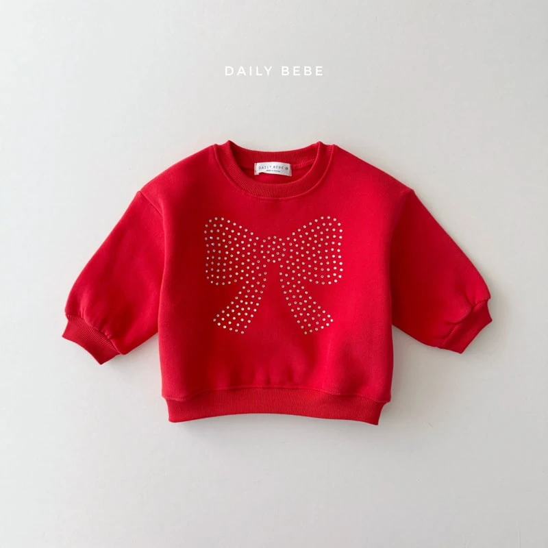 Daily Bebe - Korean Children Fashion - #minifashionista - Ribbon Cubic Sweatshirts - 4