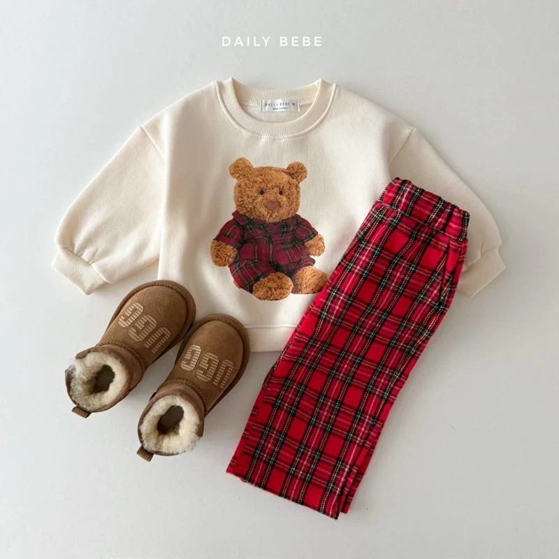 Daily Bebe - Korean Children Fashion - #prettylittlegirls - Merry Check Pants - 9