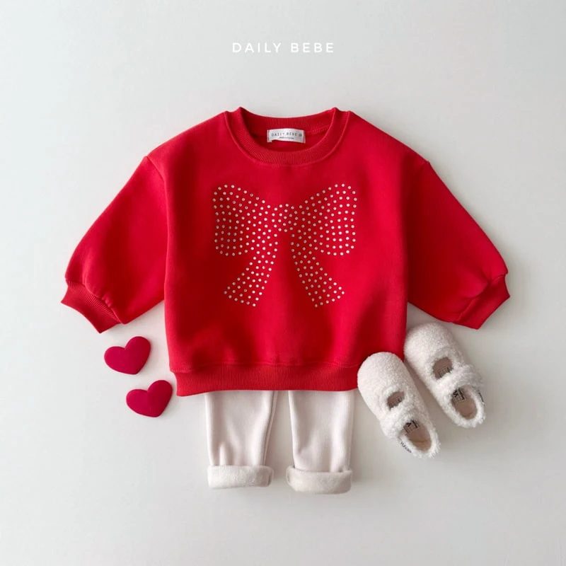 Daily Bebe - Korean Children Fashion - #stylishchildhood - Ribbon Cubic Sweatshirts - 7