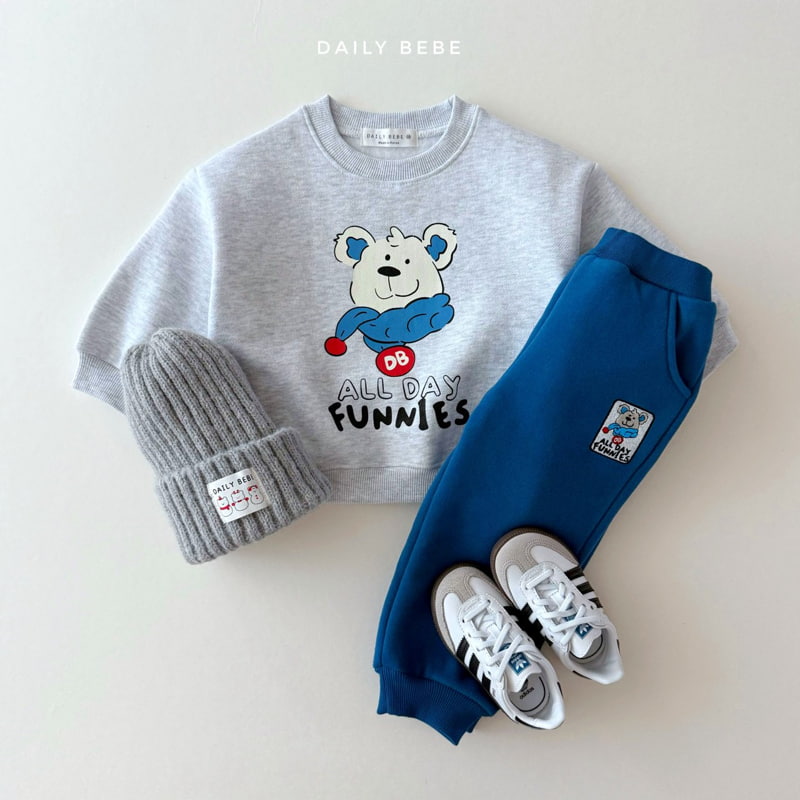 Daily Bebe - Korean Children Fashion - #todddlerfashion - Penguin White Bear Top Bottom Set - 7