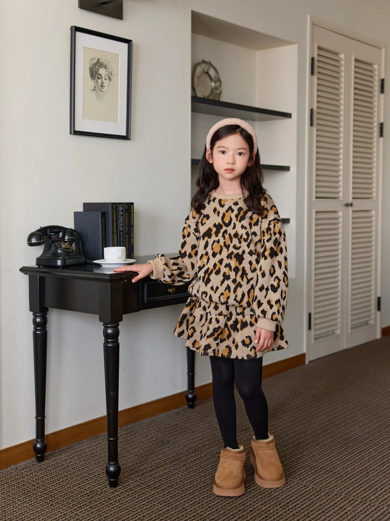 Daily Bebe - Korean Children Fashion - #toddlerclothing - Leopard Skirt Set - 11