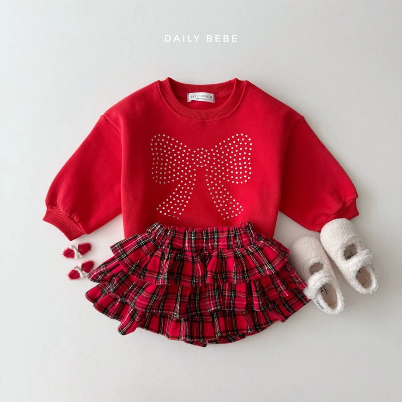 Daily Bebe - Korean Children Fashion - #toddlerclothing - Ribbon Cubic Sweatshirts - 6