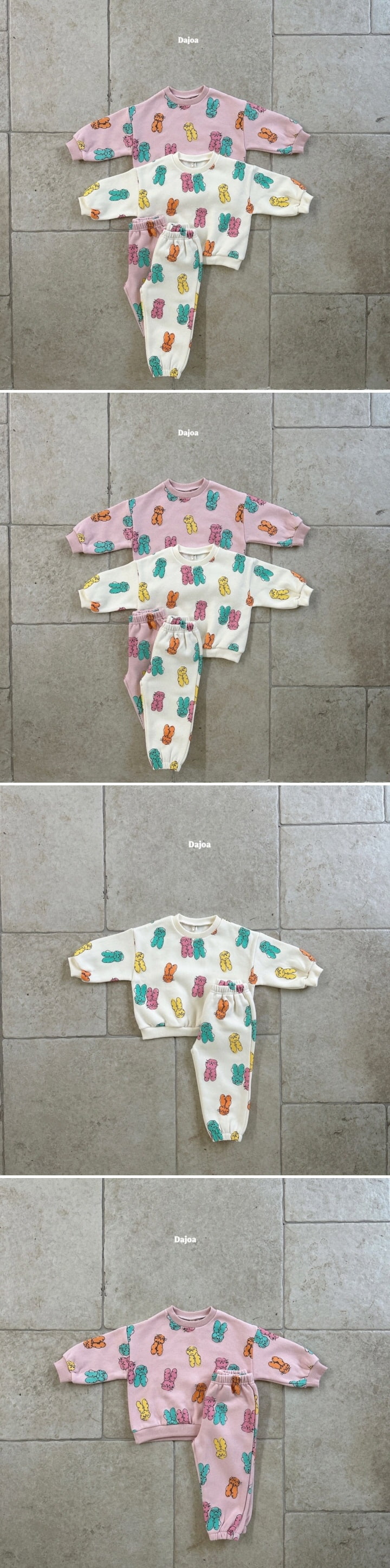 Dajoa - Korean Children Fashion - #childofig - Rabbit Top Bottom Set