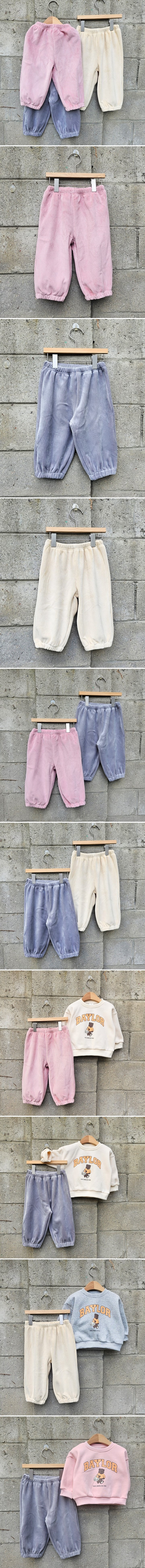 Dazzling - Korean Children Fashion - #littlefashionista - Velvet Sausage Pants