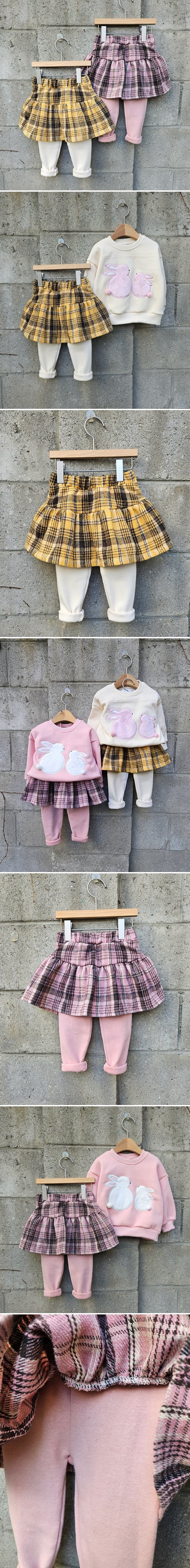 Dazzling - Korean Children Fashion - #minifashionista - Jelly Check Skirt Leggings