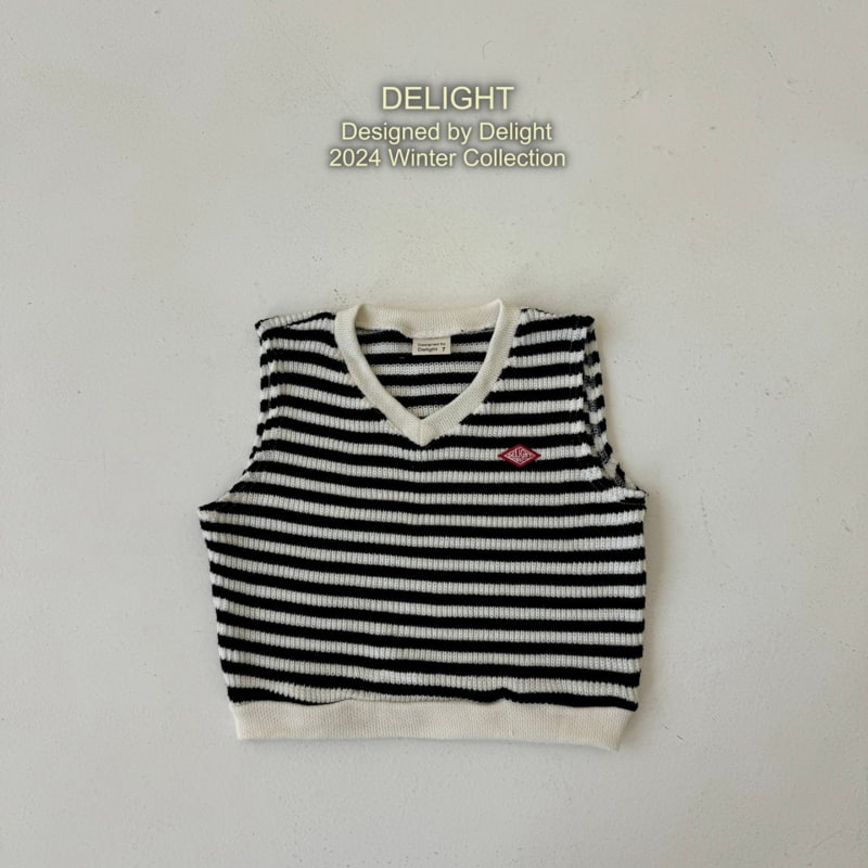 Delight - Korean Children Fashion - #childofig - Stripe Knit Vest - 11