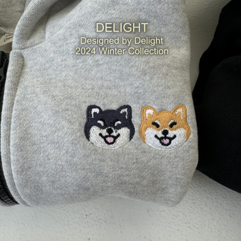 Delight - Korean Children Fashion - #kidsstore - Double Shiba Inu Fleece Hooded Zip-up Jacket With Mom - 2