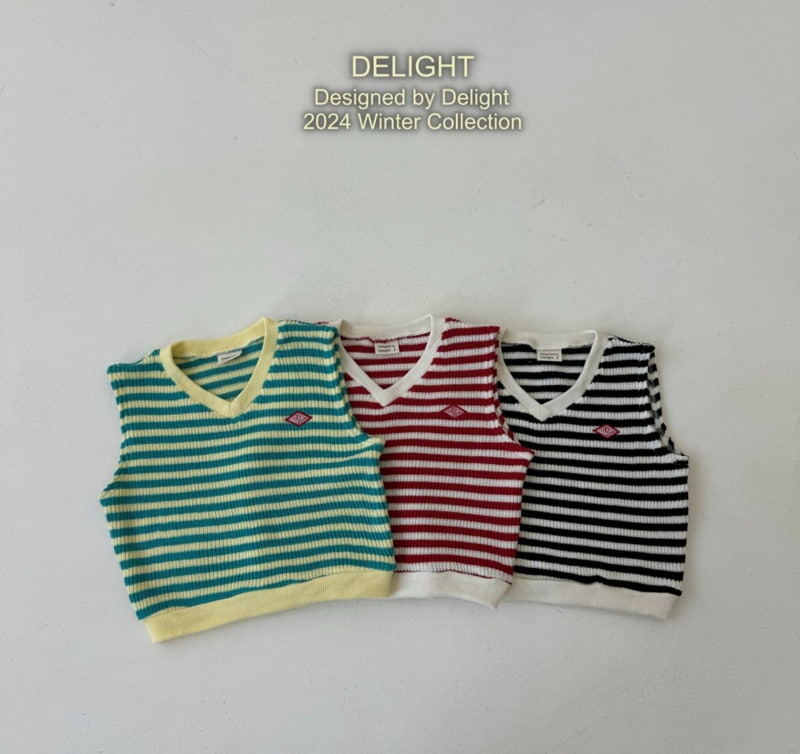 Delight - Korean Children Fashion - #kidsstore - Stripe Knit Vest