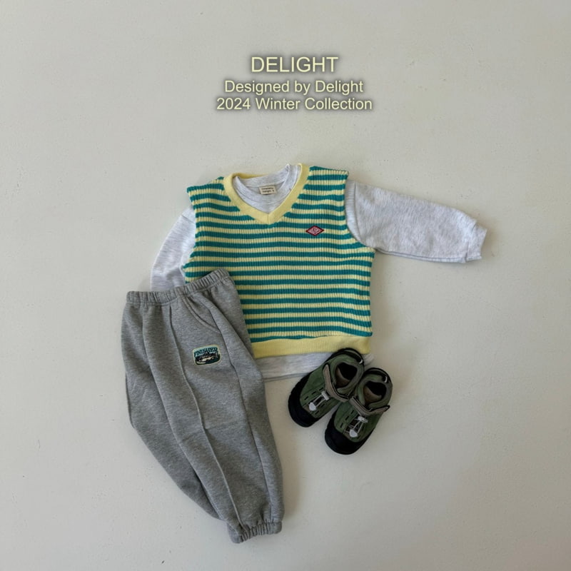 Delight - Korean Children Fashion - #kidzfashiontrend - Stripe Knit Vest - 2