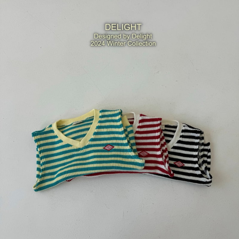 Delight - Korean Children Fashion - #magicofchildhood - Stripe Knit Vest - 5