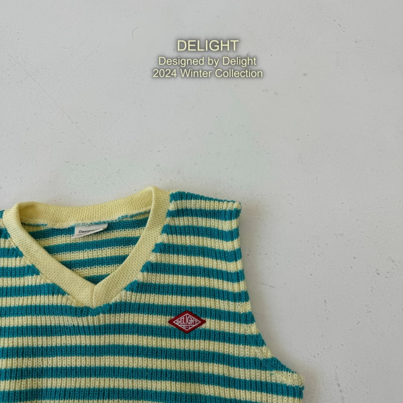 Delight - Korean Children Fashion - #minifashionista - Stripe Knit Vest - 6