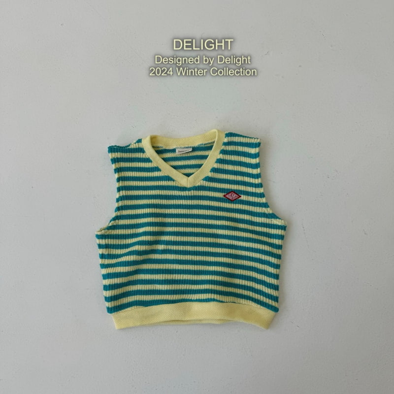 Delight - Korean Children Fashion - #prettylittlegirls - Stripe Knit Vest - 7