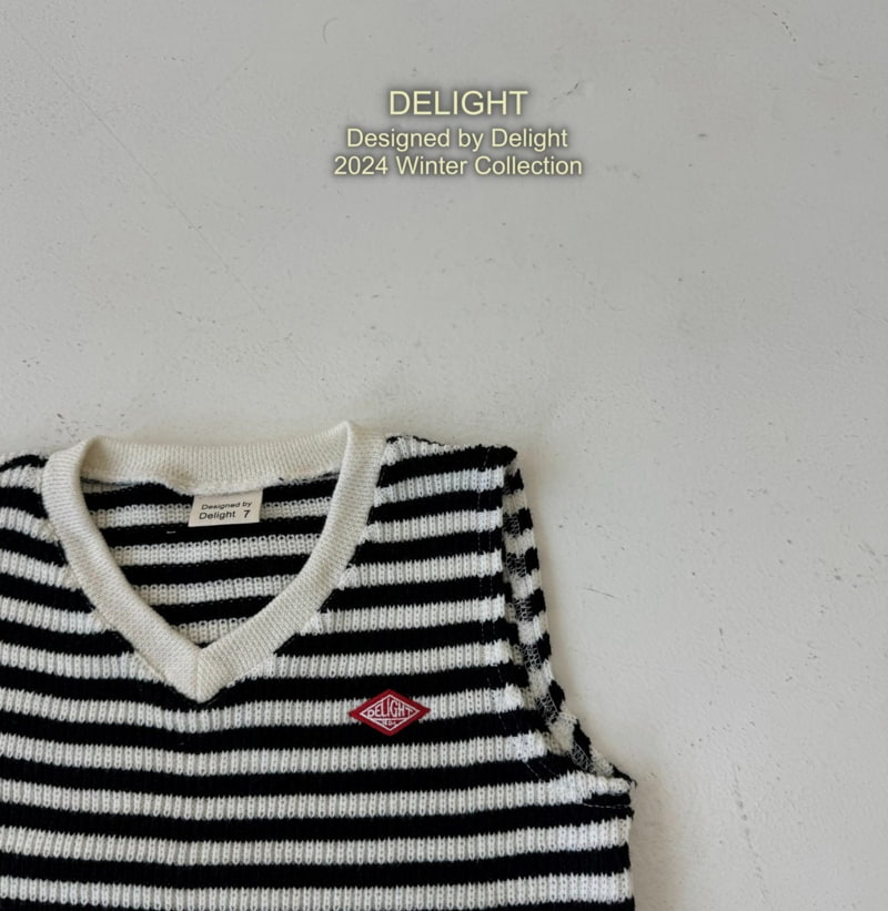 Delight - Korean Children Fashion - #stylishchildhood - Stripe Knit Vest - 10