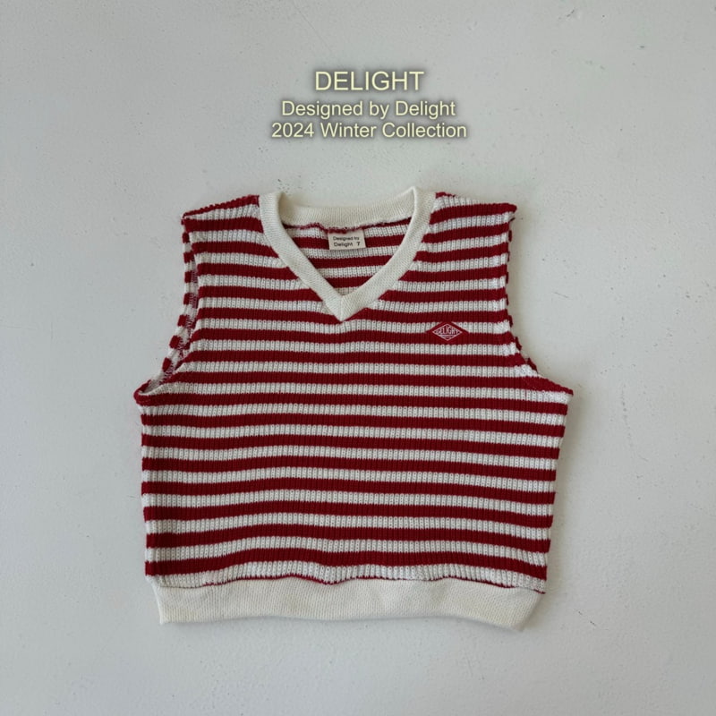 Delight - Korean Children Fashion - #toddlerclothing - Stripe Knit Vest - 9