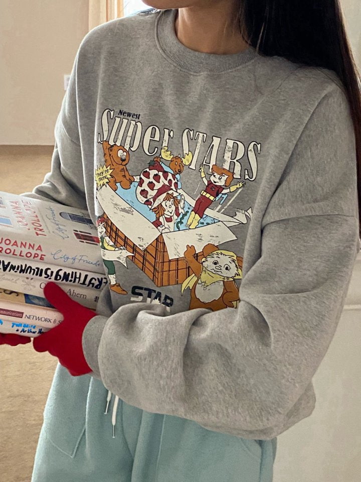 Diana - Korean Women Fashion - #momslook - Super Star Sweatshirts - 3