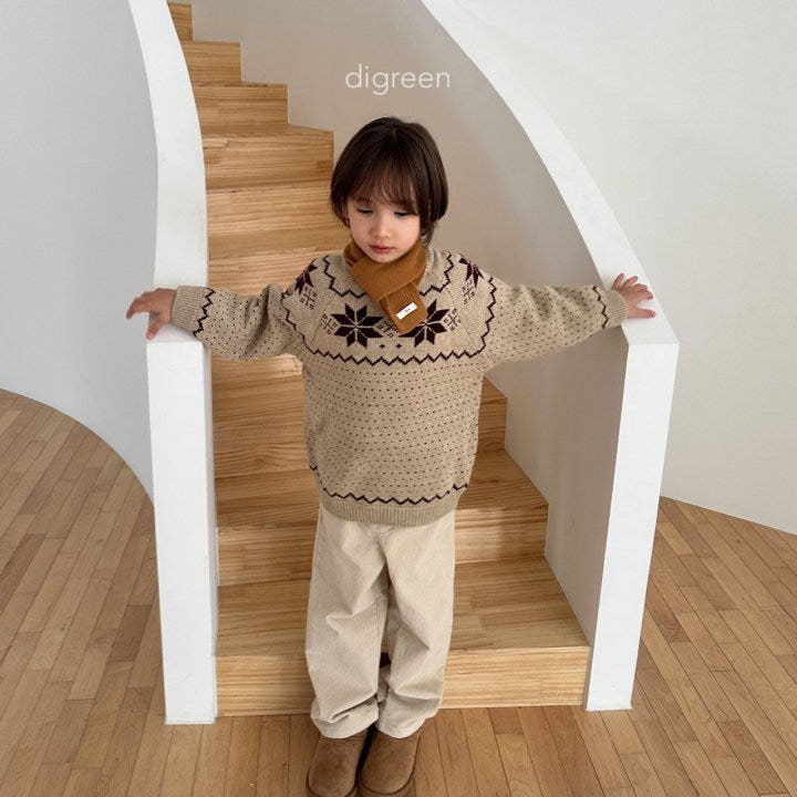 Digreen - Korean Children Fashion - #Kfashion4kids - Snowflake Knit - 8