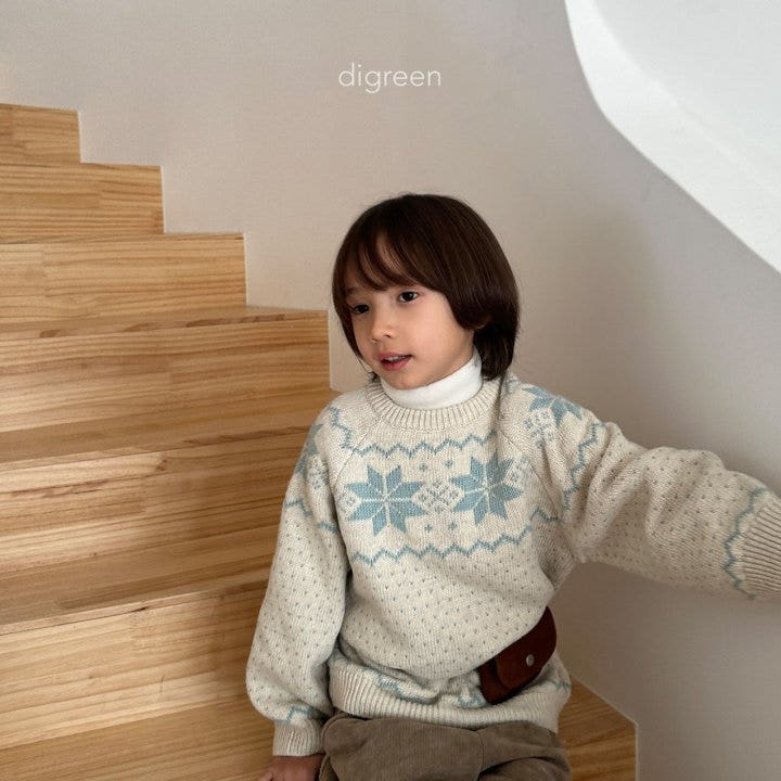 Digreen - Korean Children Fashion - #discoveringself - Snowflake Knit - 3