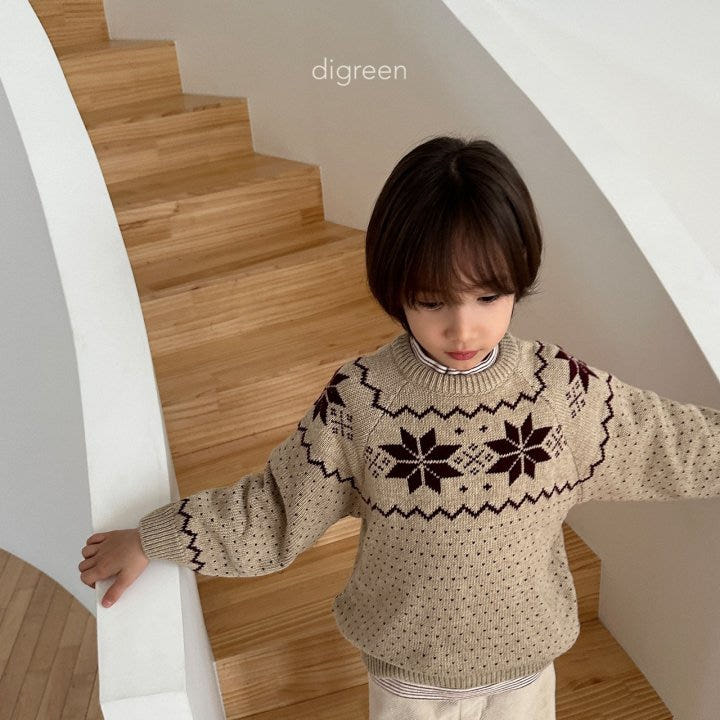 Digreen - Korean Children Fashion - #kidzfashiontrend - Snowflake Knit - 7