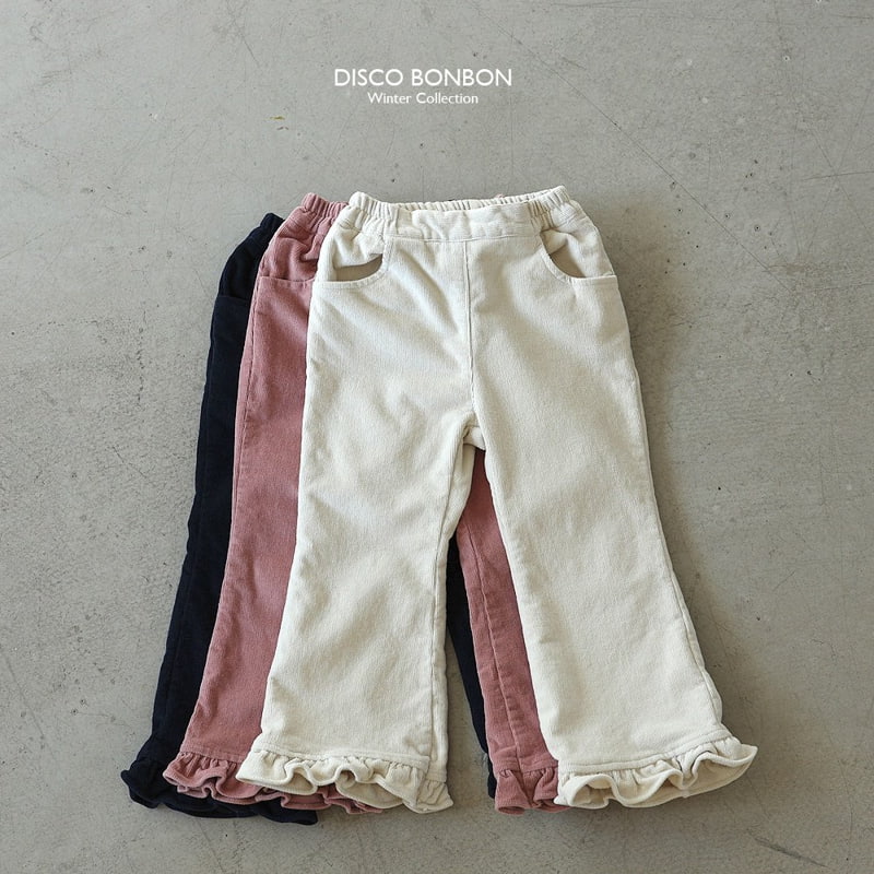 Disco Bonbon - Korean Children Fashion - #Kfashion4kids - Span Corduroy Frill Pants