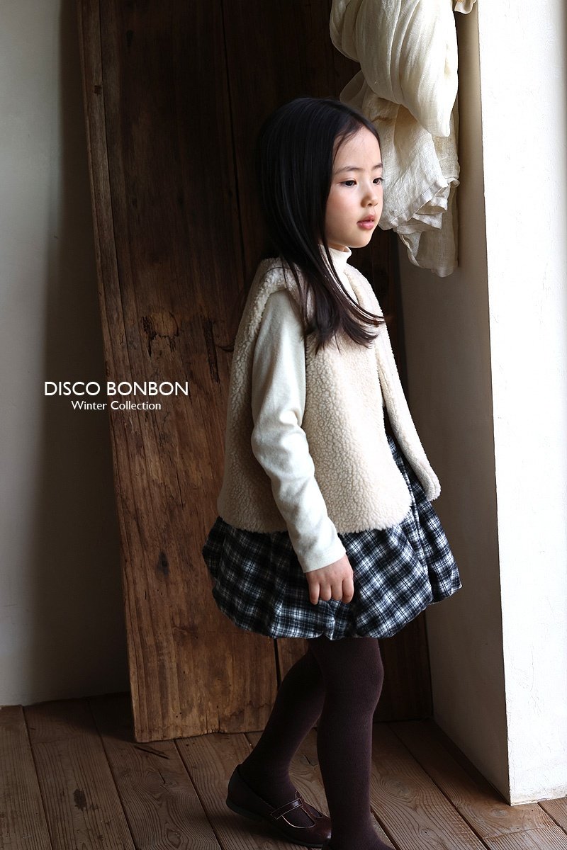 Disco Bonbon - Korean Children Fashion - #childofig - Plaid Balloon Skirt - 12