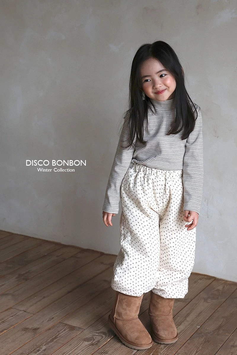 Disco Bonbon - Korean Children Fashion - #designkidswear - Stripe Winter Turtleneck Tee - 3