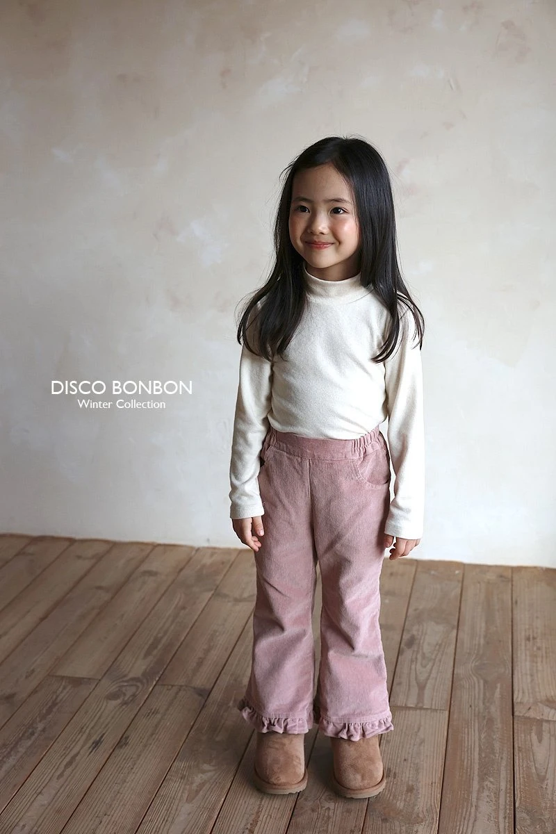 Disco Bonbon - Korean Children Fashion - #designkidswear - Span Corduroy Frill Pants - 11