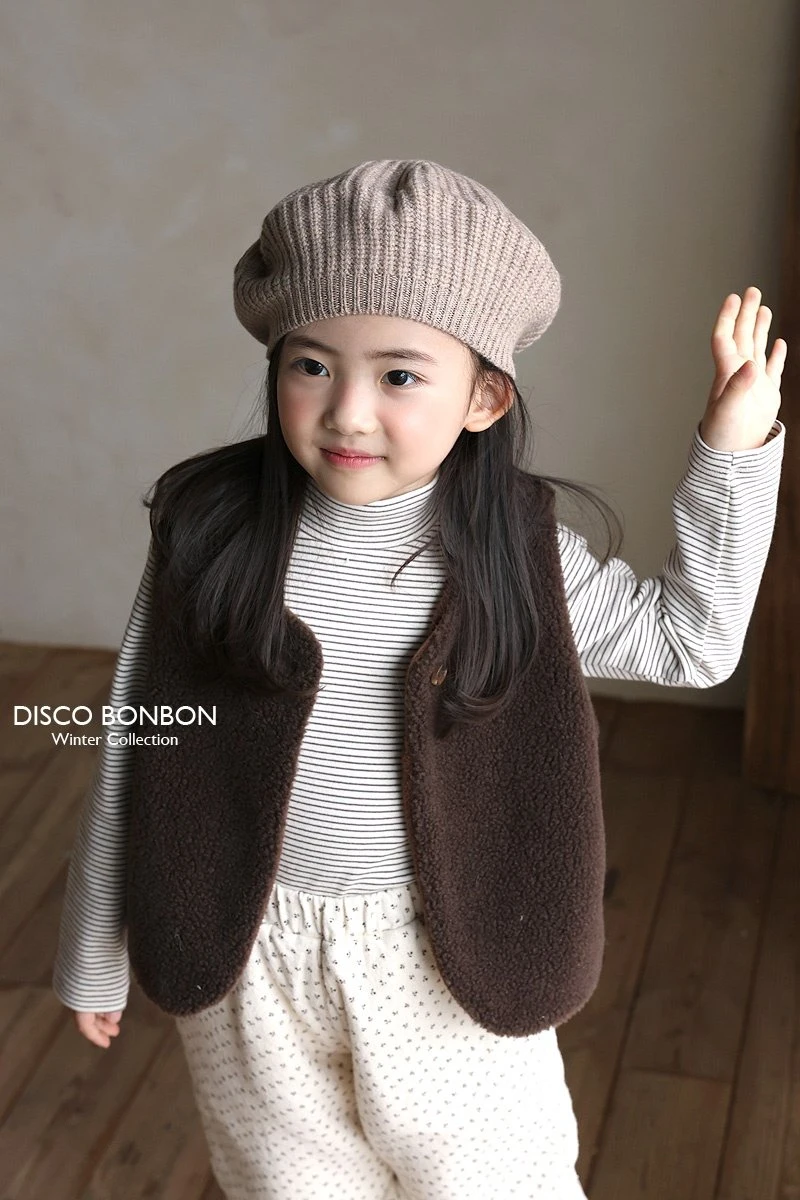 Disco Bonbon - Korean Children Fashion - #fashionkids - Stripe Winter Turtleneck Tee - 5