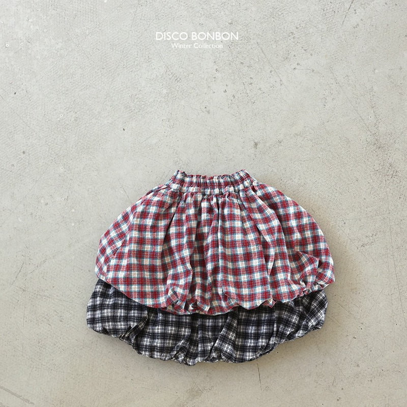 Disco Bonbon - Korean Children Fashion - #kidsshorts - Plaid Balloon Skirt