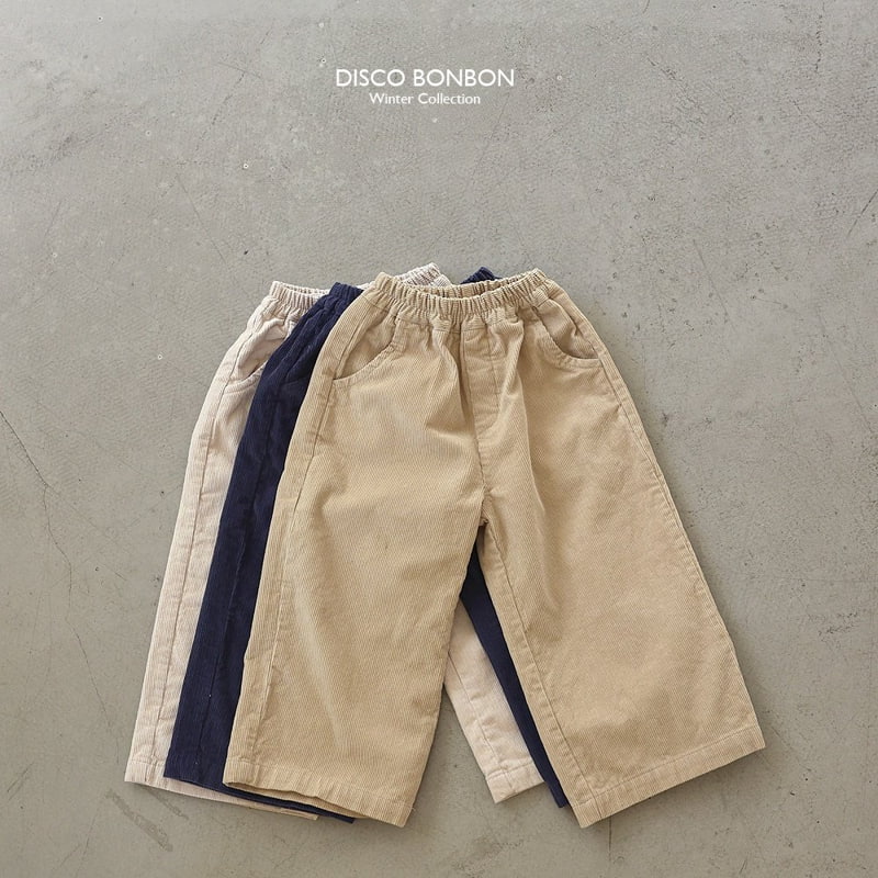 Disco Bonbon - Korean Children Fashion - #kidzfashiontrend - Semi-wide Corduroy Pants