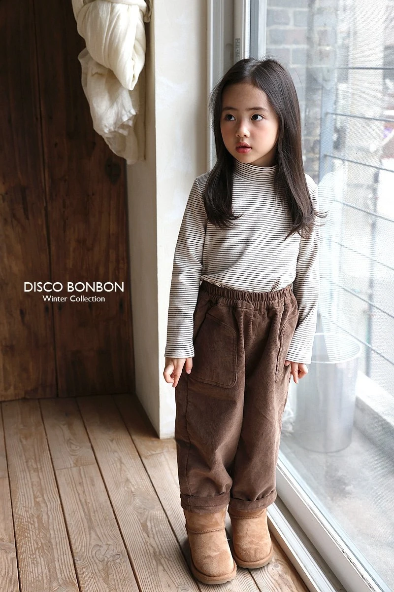 Disco Bonbon - Korean Children Fashion - #littlefashionista - Stripe Winter Turtleneck Tee - 10