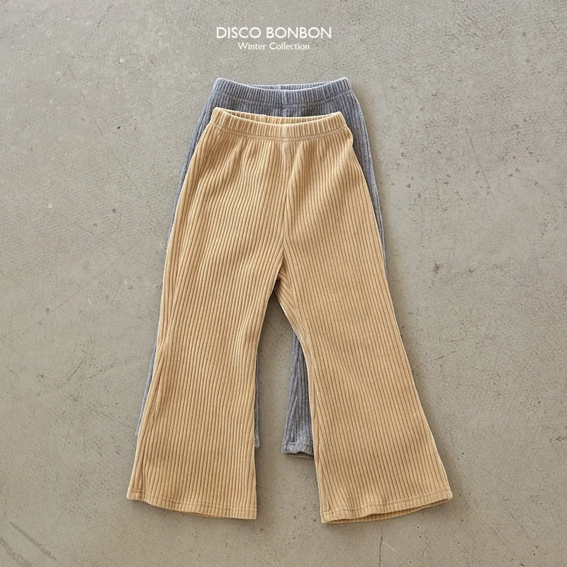 Disco Bonbon - Korean Children Fashion - #littlefashionista - Veloa Bootcut Pants