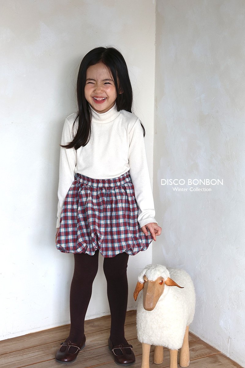 Disco Bonbon - Korean Children Fashion - #magicofchildhood - Plaid Balloon Skirt - 6