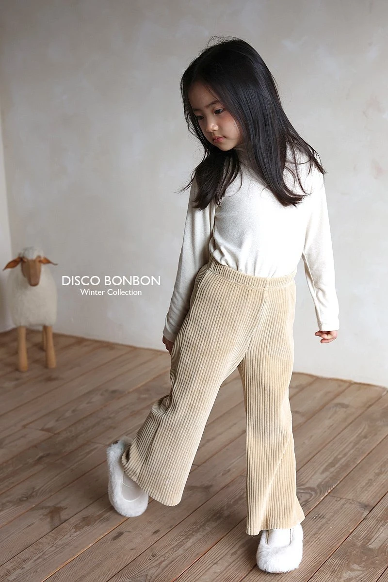 Disco Bonbon - Korean Children Fashion - #minifashionista - Veloa Bootcut Pants - 3