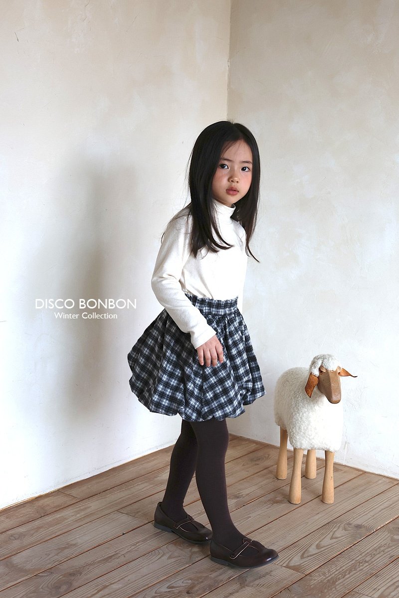 Disco Bonbon - Korean Children Fashion - #prettylittlegirls - Plaid Balloon Skirt - 8