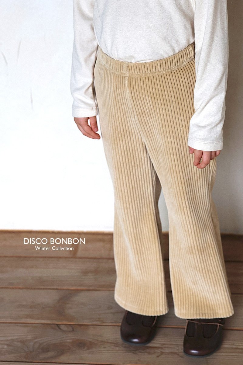 Disco Bonbon - Korean Children Fashion - #minifashionista - Veloa Bootcut Pants - 4