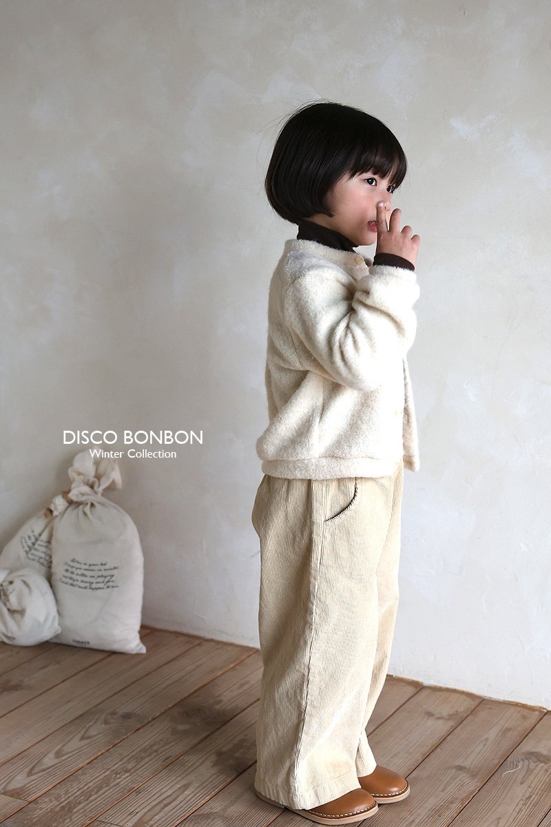 Disco Bonbon - Korean Children Fashion - #stylishchildhood - Semi-wide Corduroy Pants - 9