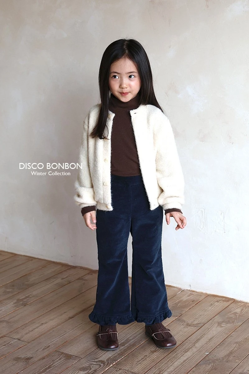 Disco Bonbon - Korean Children Fashion - #stylishchildhood - Span Corduroy Frill Pants - 8