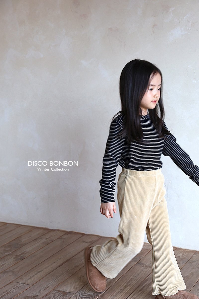 Disco Bonbon - Korean Children Fashion - #stylishchildhood - Veloa Bootcut Pants - 7