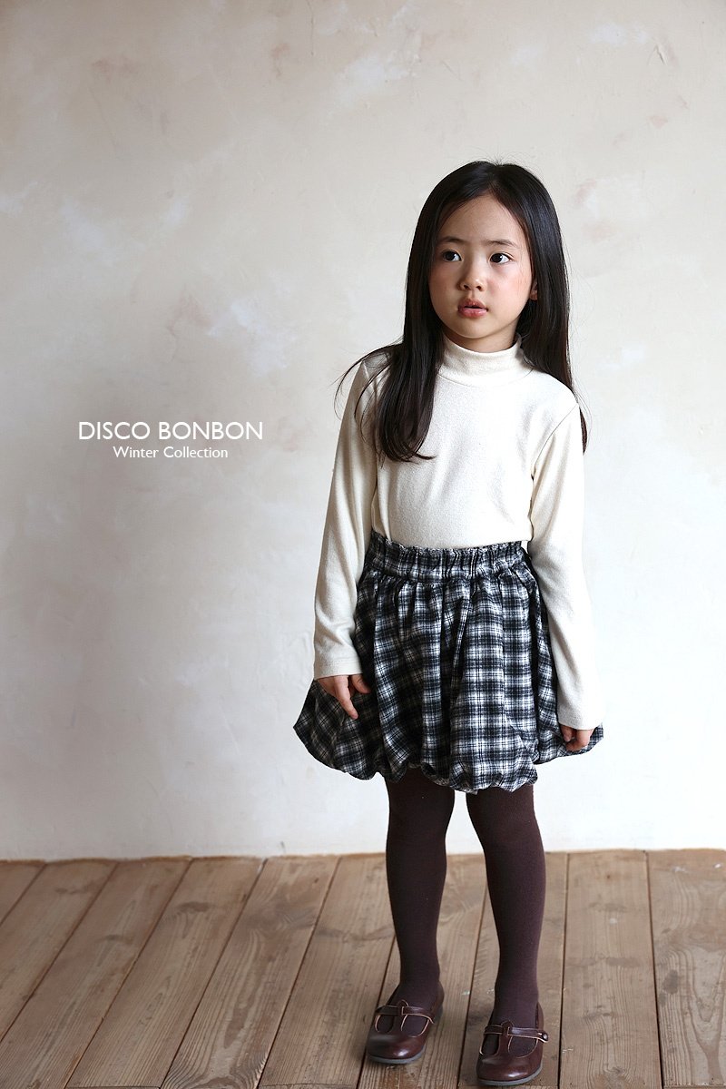 Disco Bonbon - Korean Children Fashion - #todddlerfashion - Plaid Balloon Skirt - 9