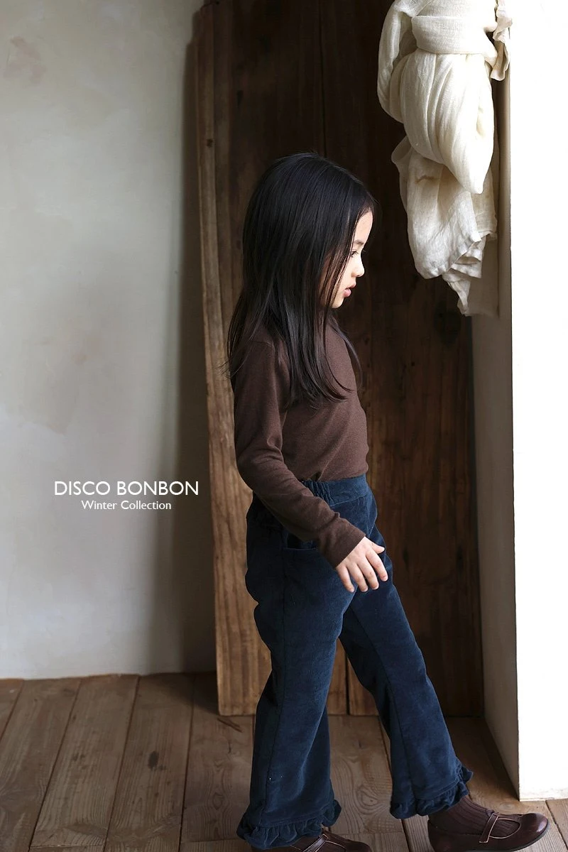 Disco Bonbon - Korean Children Fashion - #todddlerfashion - Span Corduroy Frill Pants - 6