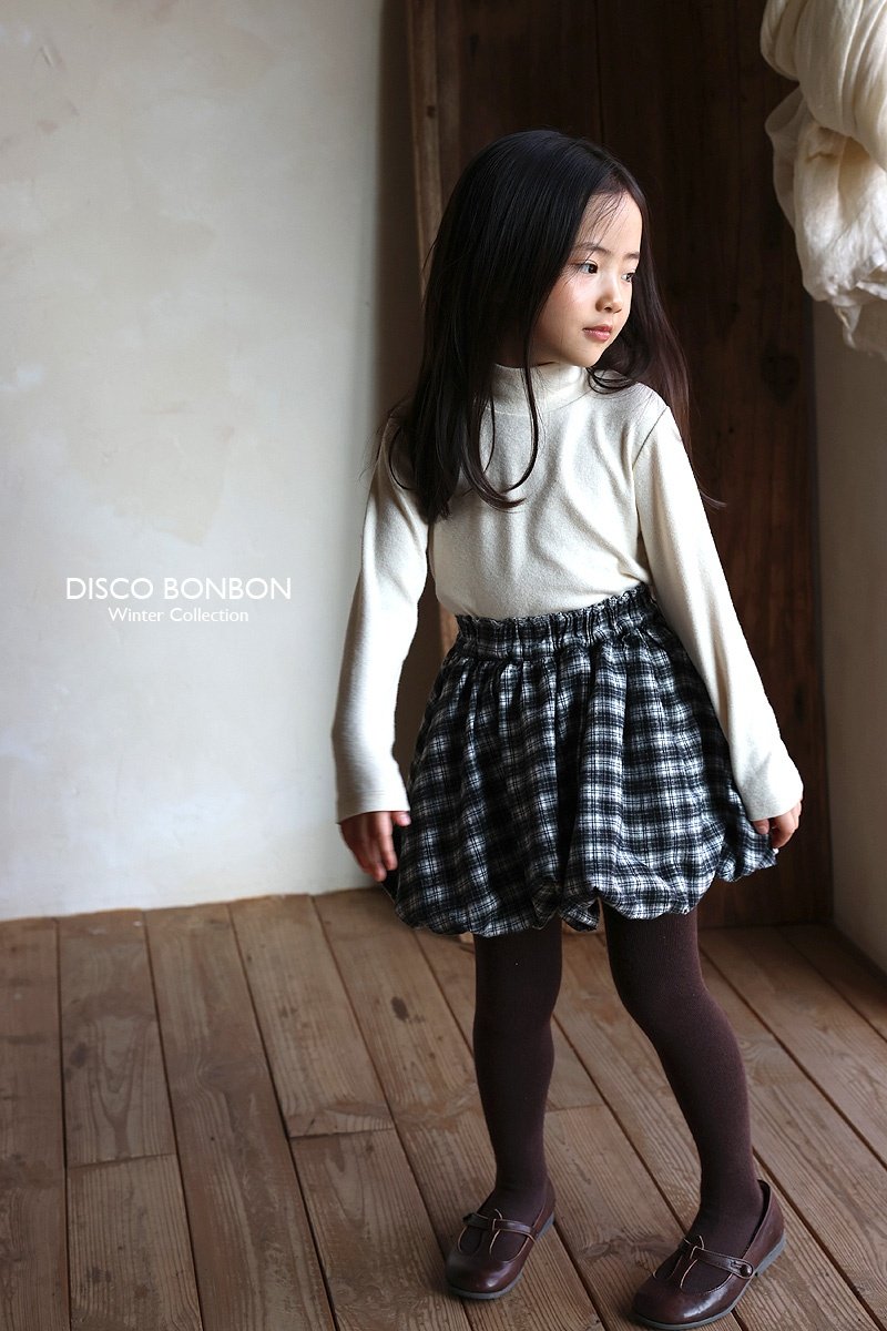 Disco Bonbon - Korean Children Fashion - #toddlerclothing - Plaid Balloon Skirt - 10