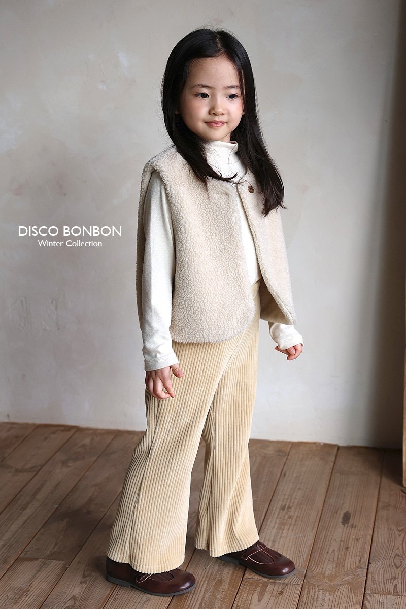 Disco Bonbon - Korean Children Fashion - #toddlerclothing - Veloa Bootcut Pants - 6