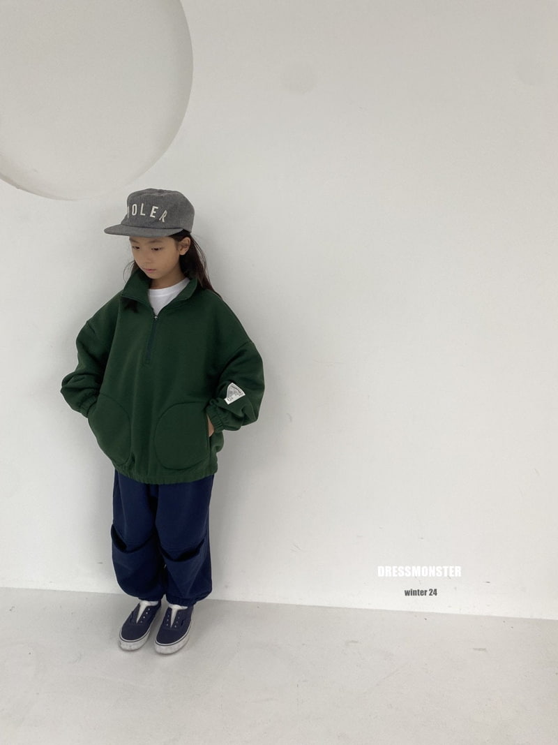 Dress Monster - Korean Children Fashion - #designkidswear - Line Pocket Half Zip-up - 8