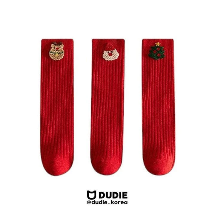 Dudie - Korean Children Fashion - #childofig - Coco Christmas Socks