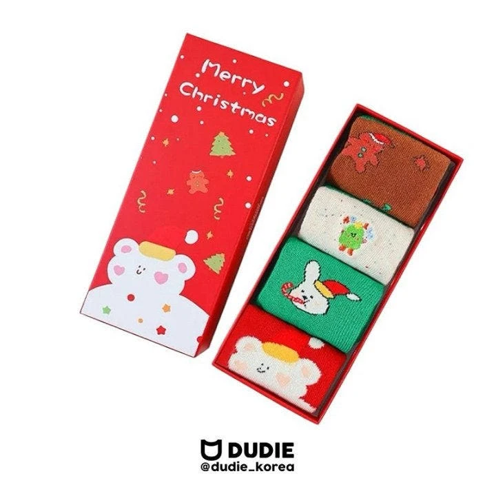 Dudie - Korean Children Fashion - #childrensboutique - Merry Bear Socks