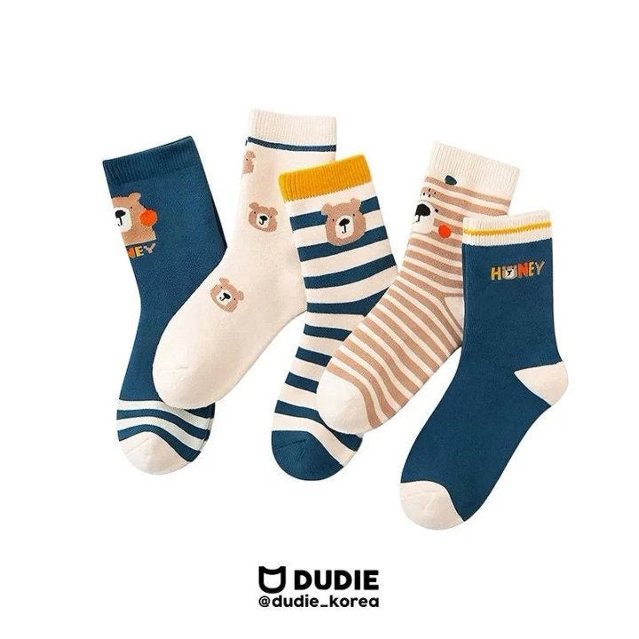 Dudie - Korean Children Fashion - #kidsshorts - Teddy Socks