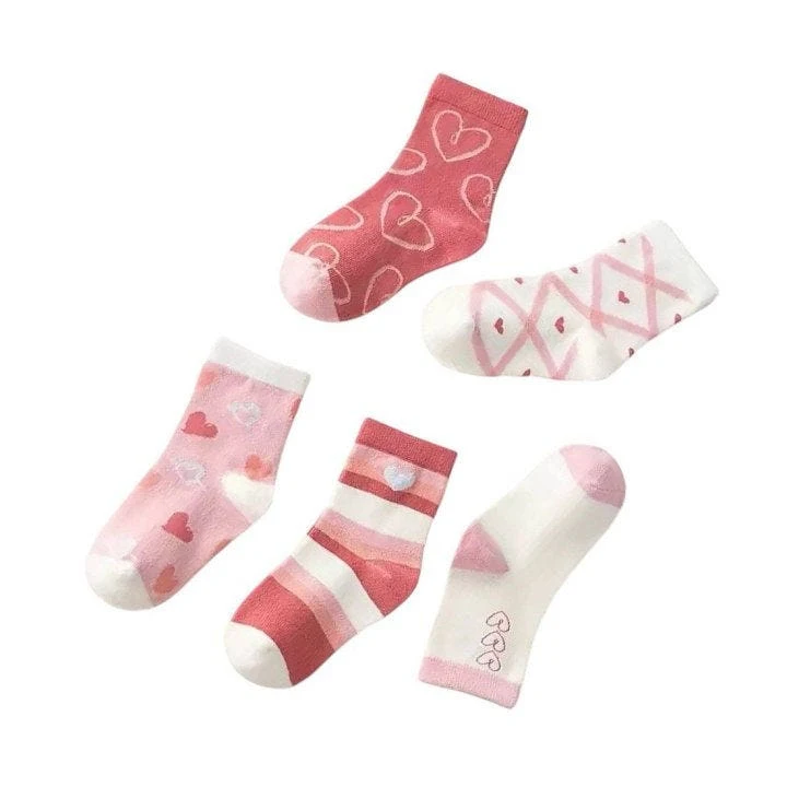 Dudie - Korean Children Fashion - #stylishchildhood - Heart Bell Socks - 10