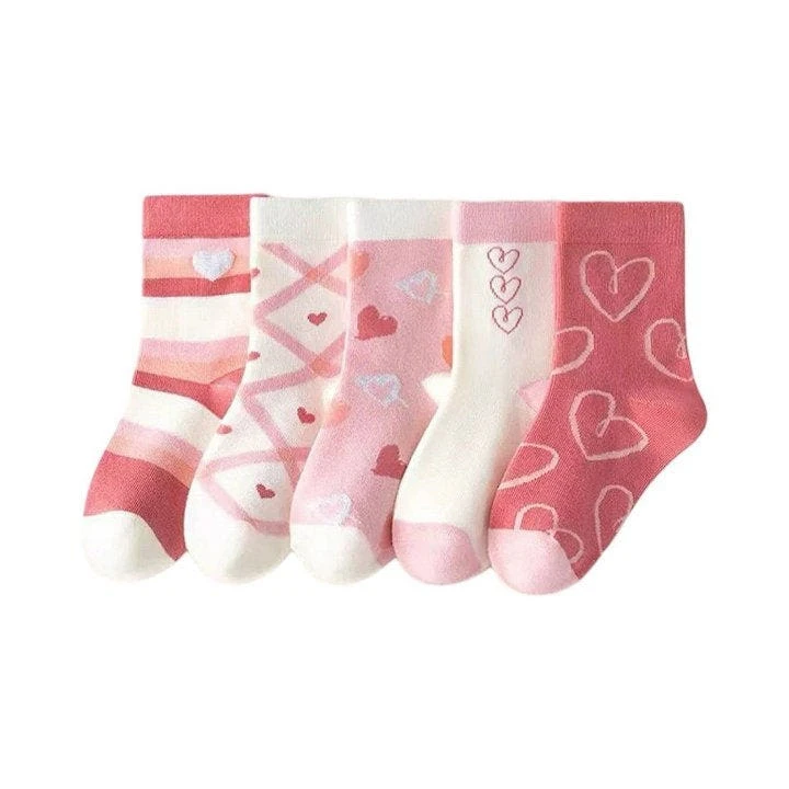 Dudie - Korean Children Fashion - #toddlerclothing - Heart Bell Socks - 9