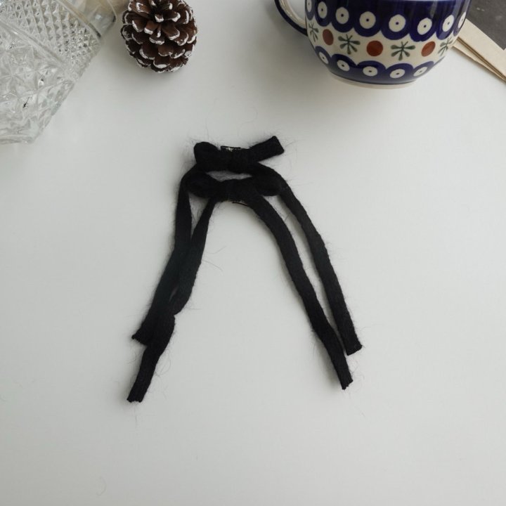 Eeiitt - Korean Women Fashion - #momslook - Knit Long Ribbon Hairpin - 9