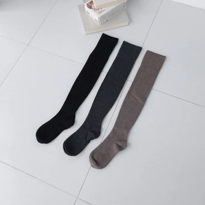 Eeiitt - Korean Women Fashion - #momslook - Rawol Wool Rib Knee Socks - 3